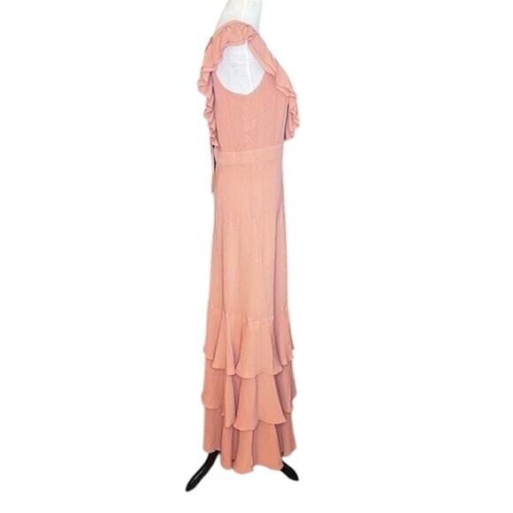 *NWOT Ted Baker London Ashleigh Ruffle-Trim Pink Maxi Gown -  Sz 6 - Picture 12 of 15